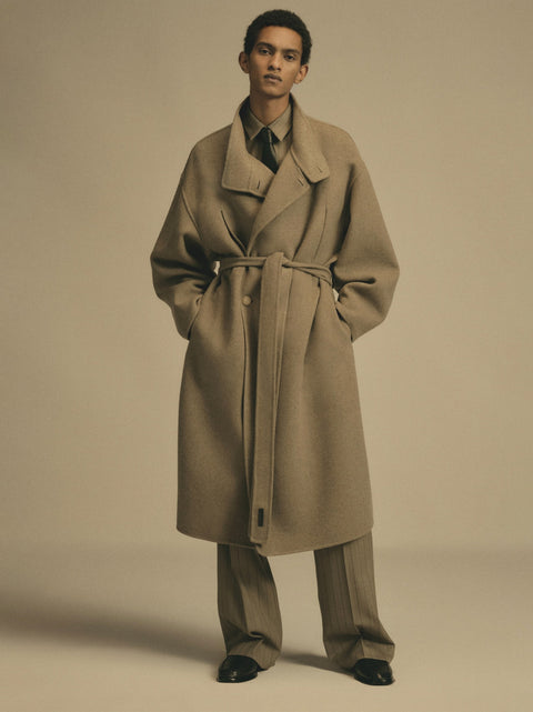 Wool Cashmere Highneck Coat