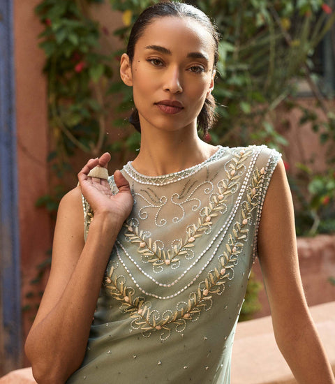 ARTEMISE DRESS -- SAGE