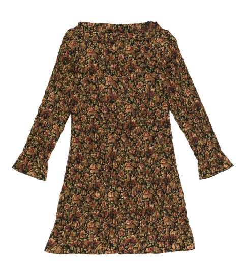 CECILLIA DRESS -- NOIR RÊVE DES JARDINS