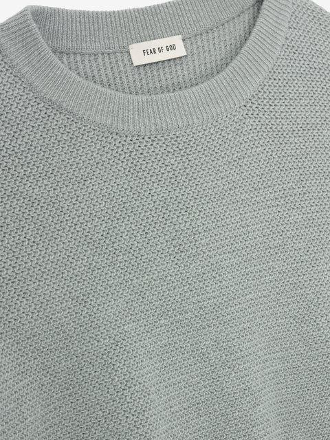 Wool Rib Crewneck Sweater