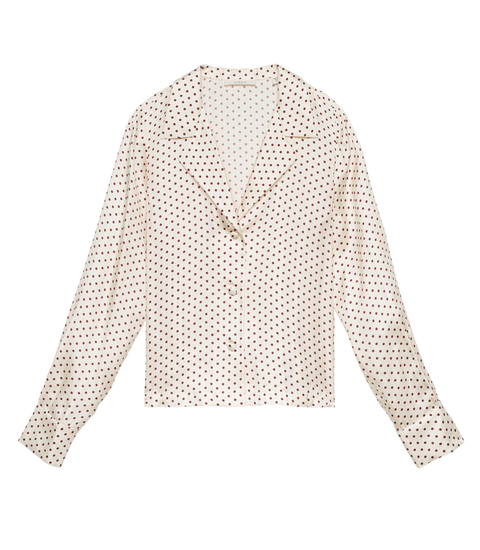 ELENE TOP -- CRÈME PORTIA DOT