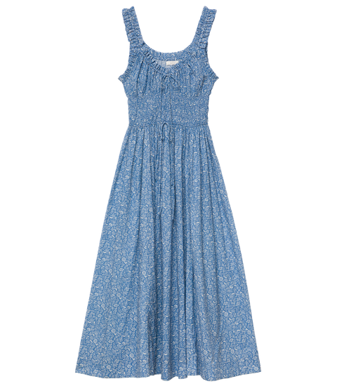 EMMARETTA DRESS -- BLUE GARDEN BLOOM