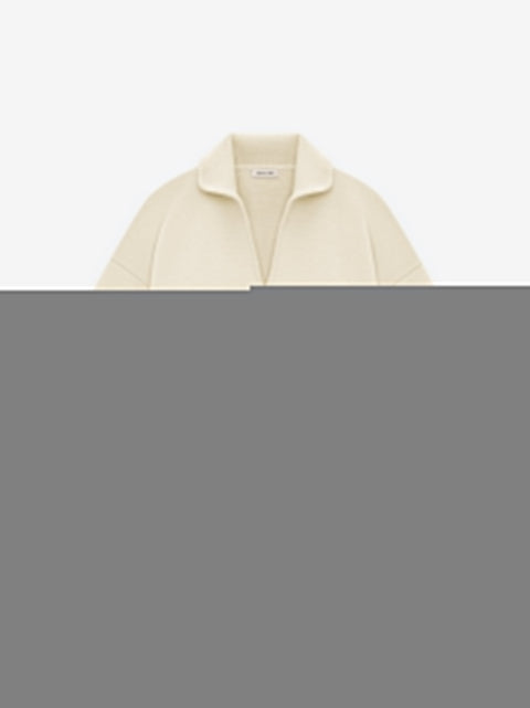 Merino Short Sleeve Polo Sweater