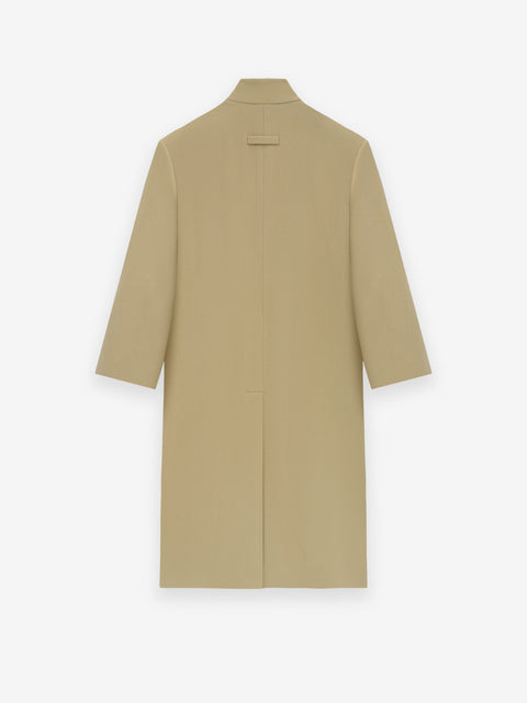 Melton Wool Lapelless Coat