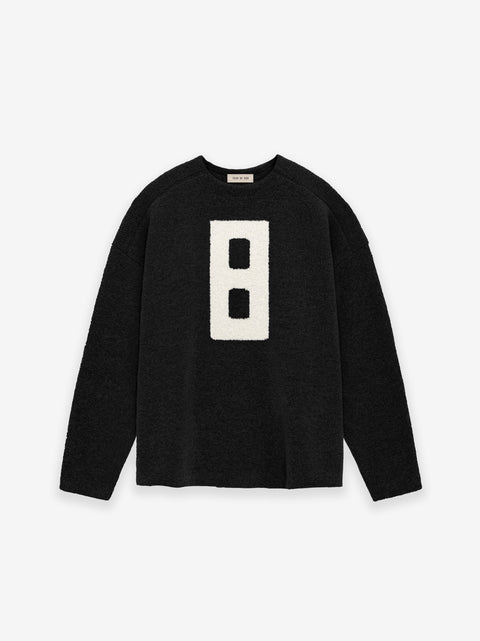 Wool Boucle Straight Neck Sweater