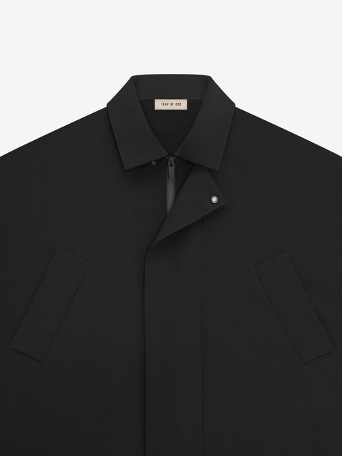 Wool Crepe 3/4 Length Trench