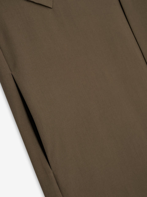 Wool Crepe 3/4 Length Trench