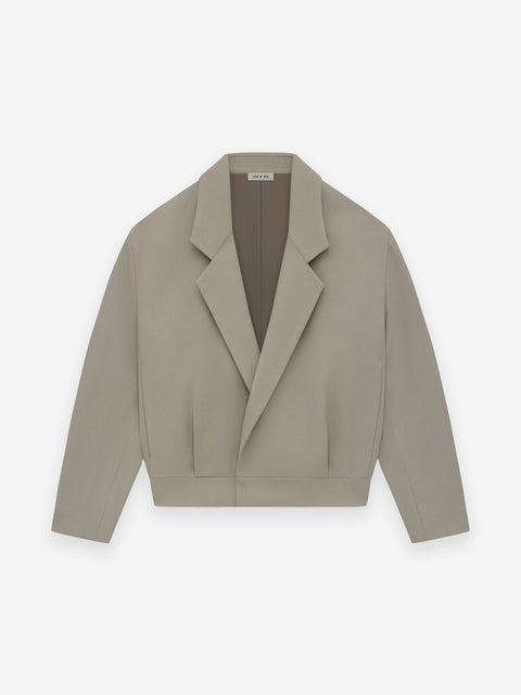 Wool Gabardine Notch Lapel Jacket