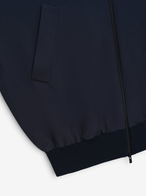 Wool High Neck Track Jacket