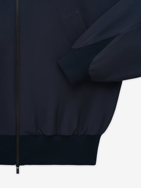 Wool High Neck Track Jacket