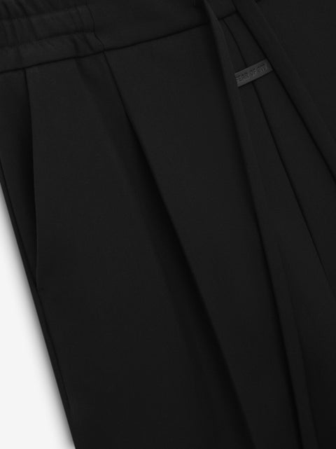Heavy Twill Drawstring Wide Leg Pant