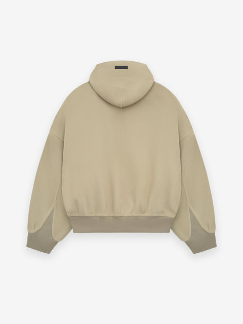 Double Wool Cashmere Hooded Bomber