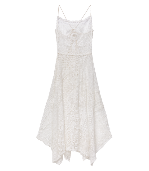 HANDKERCHIEF ANNIVERSARY DRESS -- SALT