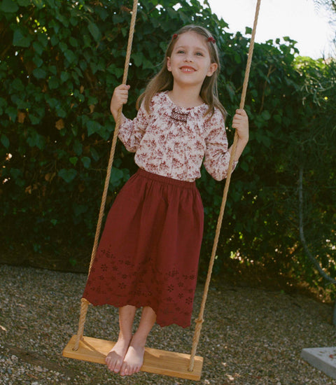 MACI SKIRT -- DRIED CHERRY