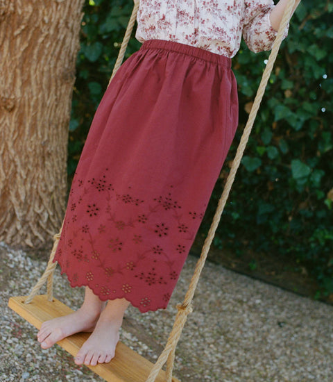 MACI SKIRT -- DRIED CHERRY