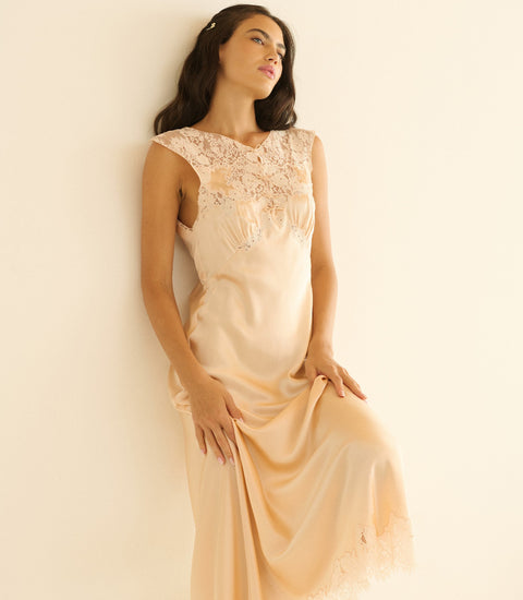 MARCELLE DRESS -- PEACH SORBET