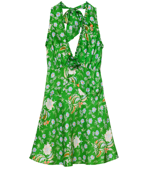 MAZARIN MINI DRESS -- EMERALD HOLLYHOCK HILLS