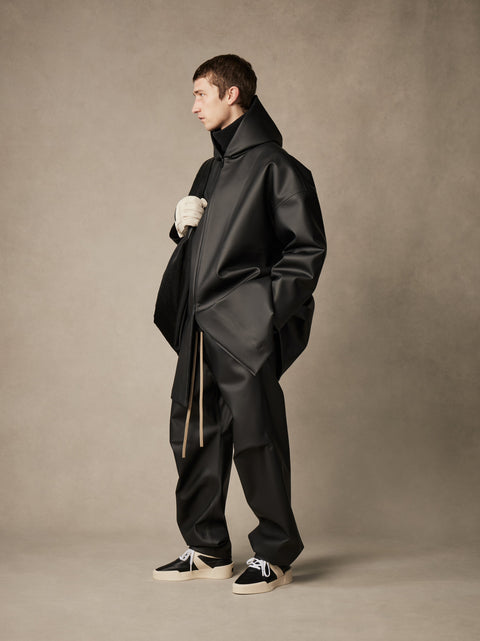 Rubber Hooded Long Jacket