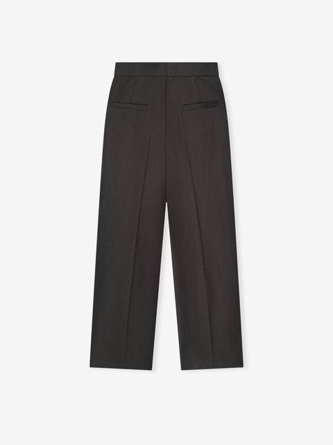 Wool Straight Leg Trouser