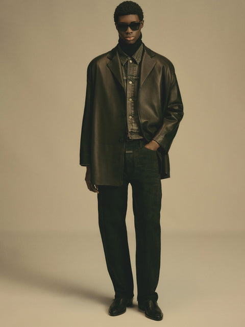Leather Relaxed Blazer