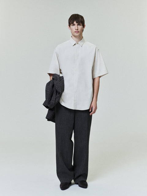 Cotton Wool Oxford Classic Short Sleeve Shirt