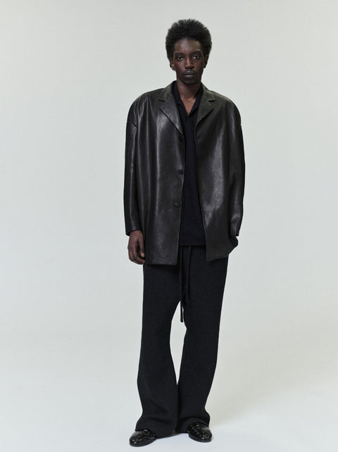 Wool Cashmere Drawstring 70's Pant