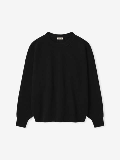 Wool Rib Crewneck Sweater