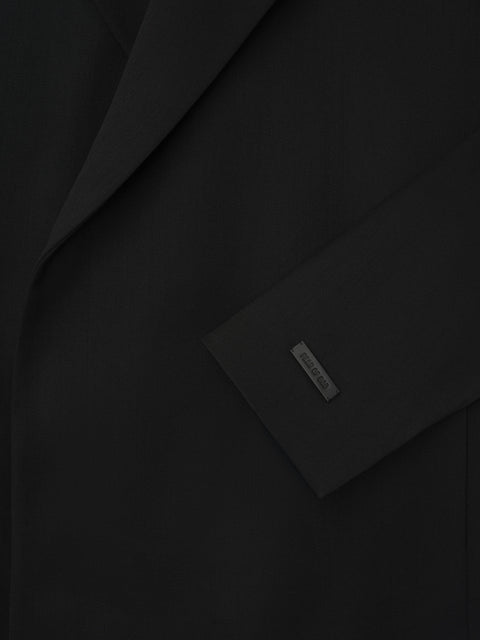 Satin Wool Double Breasted Blazer
