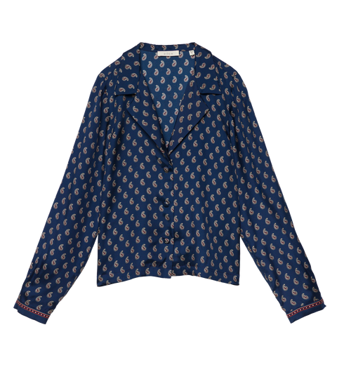 ELENE TOP -- BLEU TAORMINA PAISLEY