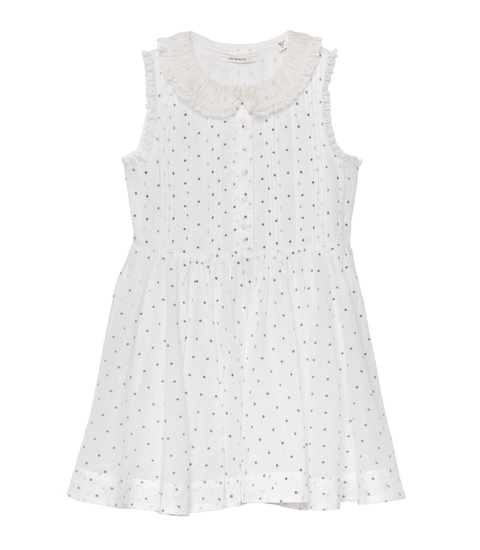 ELLY DRESS -- SALT FLOCK DOT