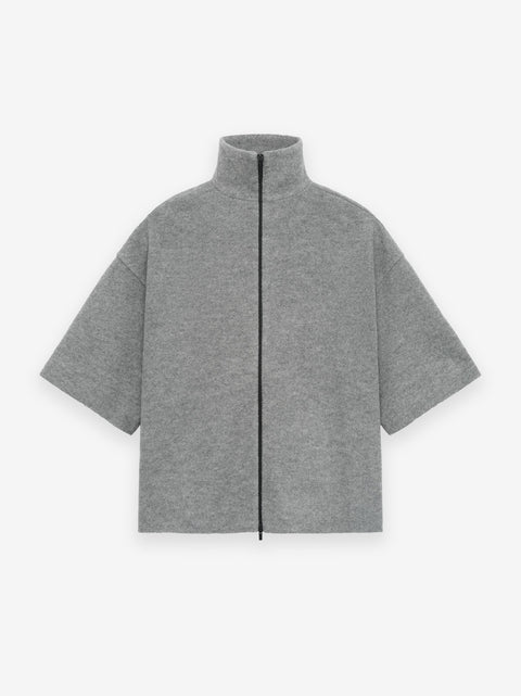 Boiled Wool Short Sleeve Jacket