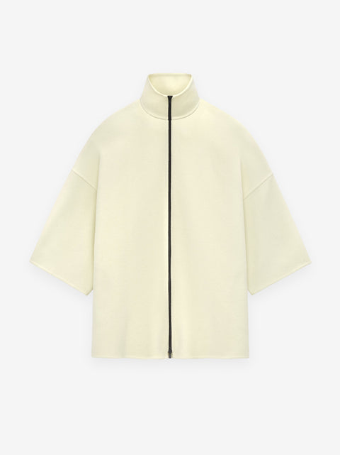 Double Wool Cashmere Short Sleeve Jacket