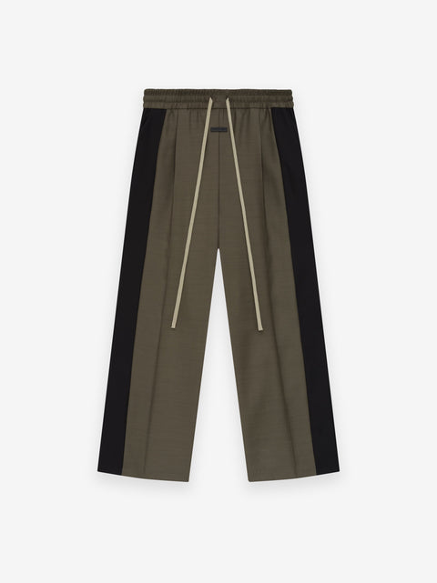 Wool Silk Side Stripe Pants
