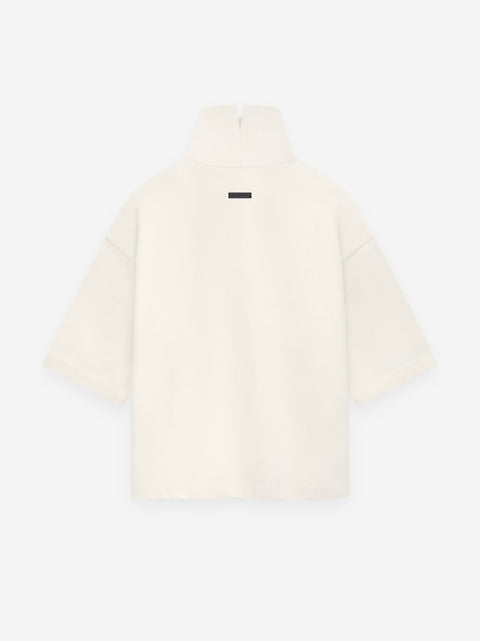 Cotton Wool High Neck Short Sleeve Shirt