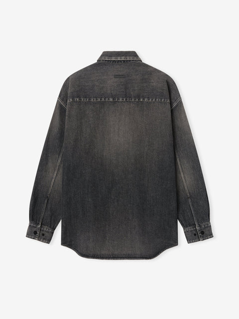 Snap Front Denim Overshirt