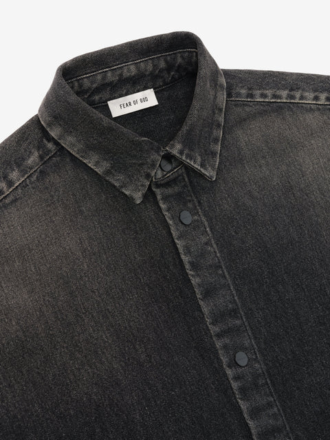 Snap Front Denim Overshirt