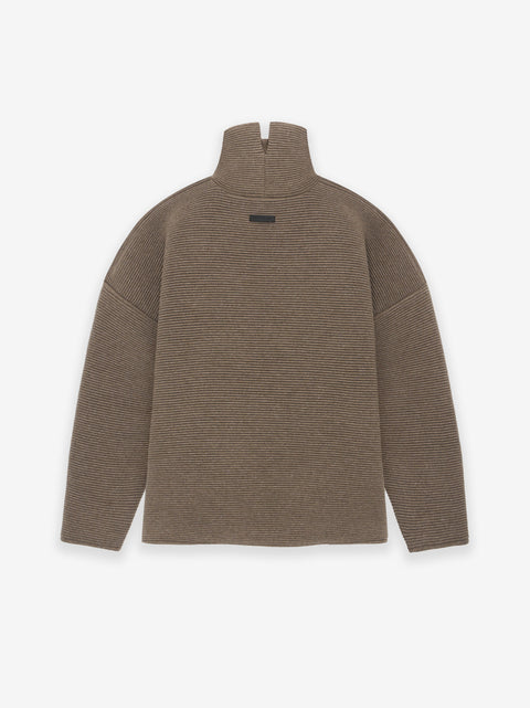 Heavy Ottoman Wool High Neck Sweater