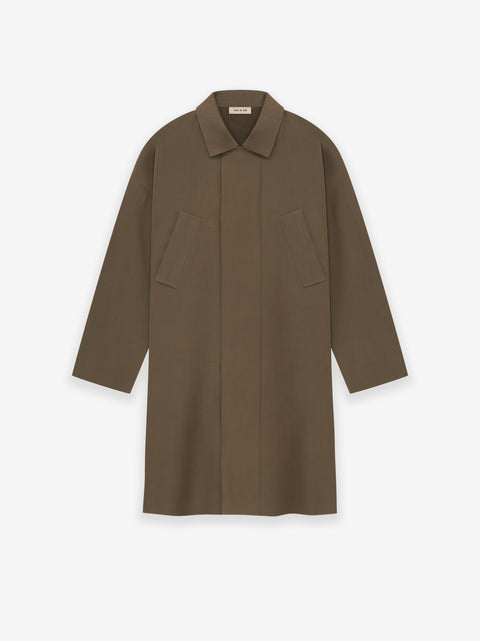 Wool Crepe 3/4 Length Trench