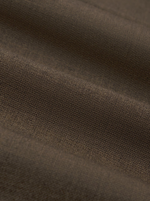 Wool Canvas High Neck Jacket