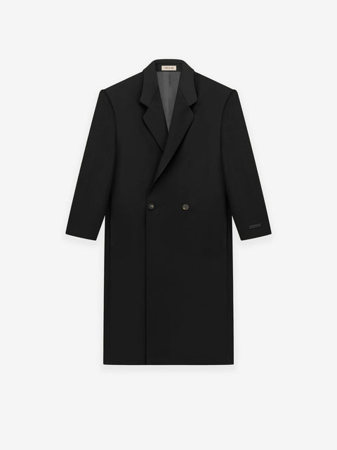 Wool Gabardine Double Breasted Overcoat