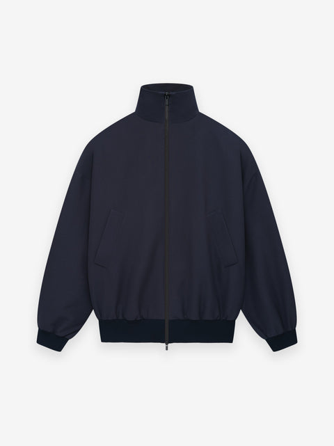 Wool High Neck Track Jacket