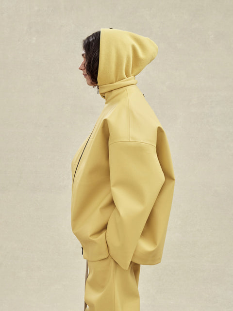 Rubberized High Neck Jacket