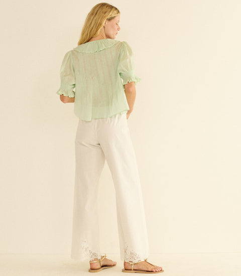 HENRI TOP -- SEAFOAM
