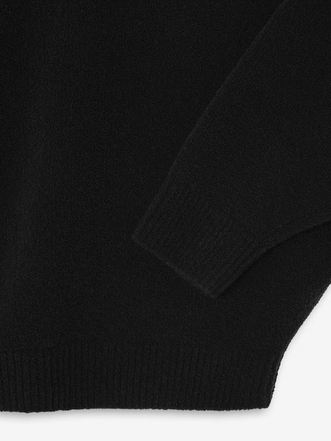 Wool Split High Neck Sweater