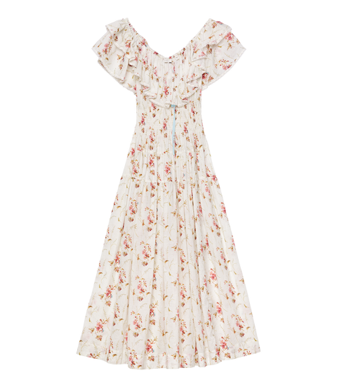 ILLIANA DRESS -- BLANC PRAIRIE ROSE