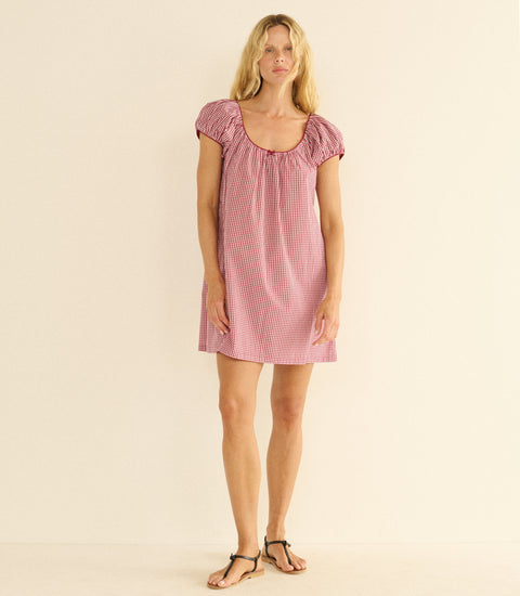 JULIA DRESS -- MULBERRY LA MADDALENA GINGHAM