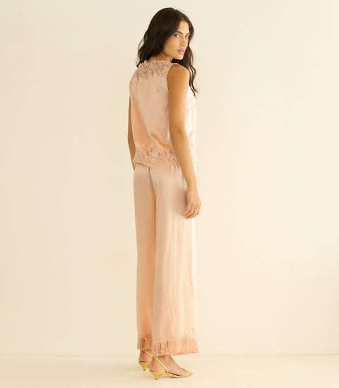 VIVIANE TOP -- PEACH SORBET