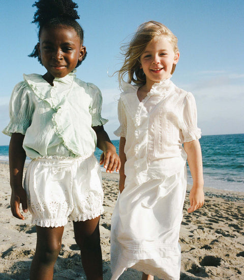 LITTLE HENRI TOP -- SEAFOAM