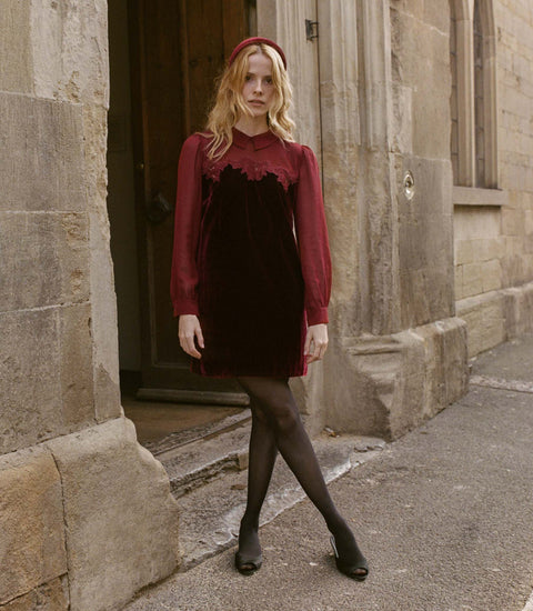 MADELYNNE DRESS -- VINO ROSSO