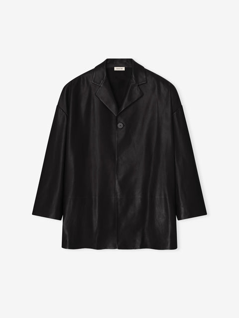 Leather Relaxed Blazer